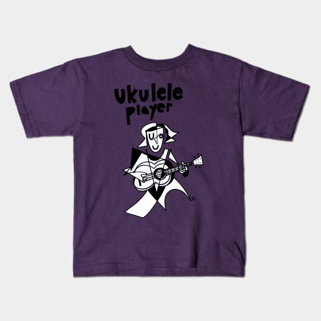 Ukulele Player (Female) by Pollux Kids T-Shirt by WorldofPollux